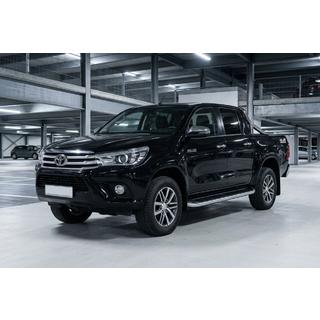Боковые Подножки Tayga Grey (2 шт., Алюминий) Toyota Hilux 2015- гг. фото 1