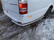 Volkswagen Crafter 2006-2016 гг. Боковые трубы за задним колесом, угловые (2 шт., нержавейка) Длинная база фото 10