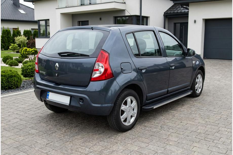 Renault Sandero 2007-2013 гг. Боковые Подножки Maya V1 (2 шт., Алюминий) Image