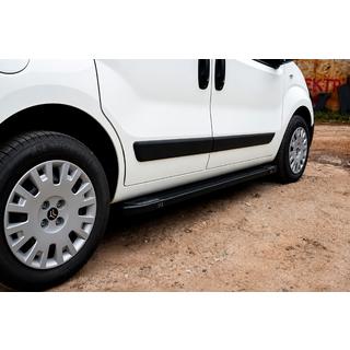 Боковые Подножки Mostu Black (2 шт, Алюминиевый Профиль) Peugeot Bipper 2008-2017 гг. фото 1
