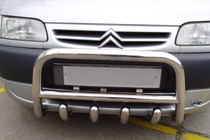 Citroen Berlingo 1996-2008 гг. Кенгурятник QT006 (нерж. сталь) фото 1