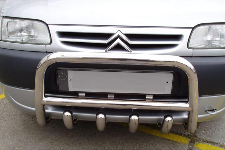 Citroen Berlingo 1996-2008 гг. Кенгурятник QT006 (нерж. сталь) Image