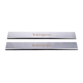 Накладки на пороги Carmos V1 нержавейка Renault Kangoo 1998-2008 гг. фото 3