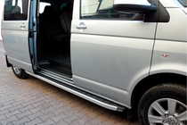 Volkswagen T4 Transporter 1990-2003 гг. Боковые пороги Fullmond (2 шт., алюминий) фото 1