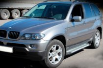 BMW X5 E53 1999–2006 гг. Боковые Подножки Allmond Grey (2 шт, Алюминий) фото 2