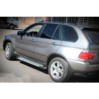 Боковые Подножки Allmond Grey (2 шт, Алюминий) BMW X5 E53 1999–2006 гг. фото 4
