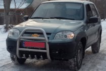 Chevrolet Niva 1998-2020 гг. Кенгурятник QT007 (нержавейка) фото 3