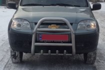 Chevrolet Niva 1998-2020 гг. Кенгурятник QT007 (нержавейка) фото 2