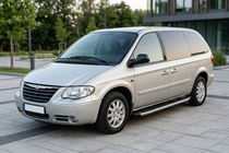 Chrysler Voyager 2001-2007 гг. Боковые Подножки Fullmond (2 шт., Алюминий) фото 1