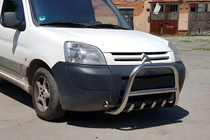 Peugeot Partner 1996-2008 гг. Кенгурятник WT003 (нержавейка) фото 3