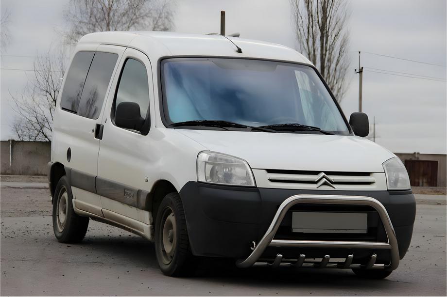 Peugeot Partner 1996-2008 гг. Кенгурятник WT003 (нержавейка) Image
