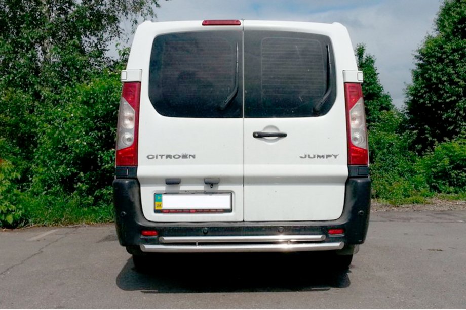 Citroen Jumpy 2007–2017 гг. Задняя дуга Double (нержавейка) Фото 2