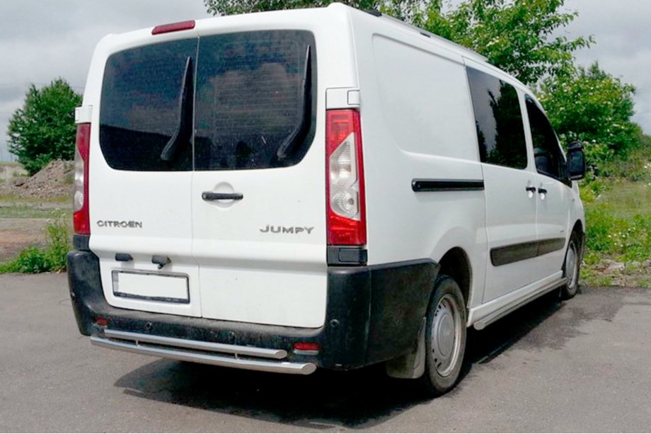 Peugeot Expert 2007-2016 гг. Задняя дуга AK-002-Двойная (нерж. сталь) Image
