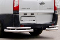 Fiat Scudo 2007-2015 гг. Задние углы AK003-Double (2 шт., нержавейка) фото 1
