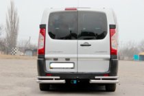 Fiat Scudo 2007-2015 гг. Задние углы AK003-Double (2 шт., нержавейка) фото 2