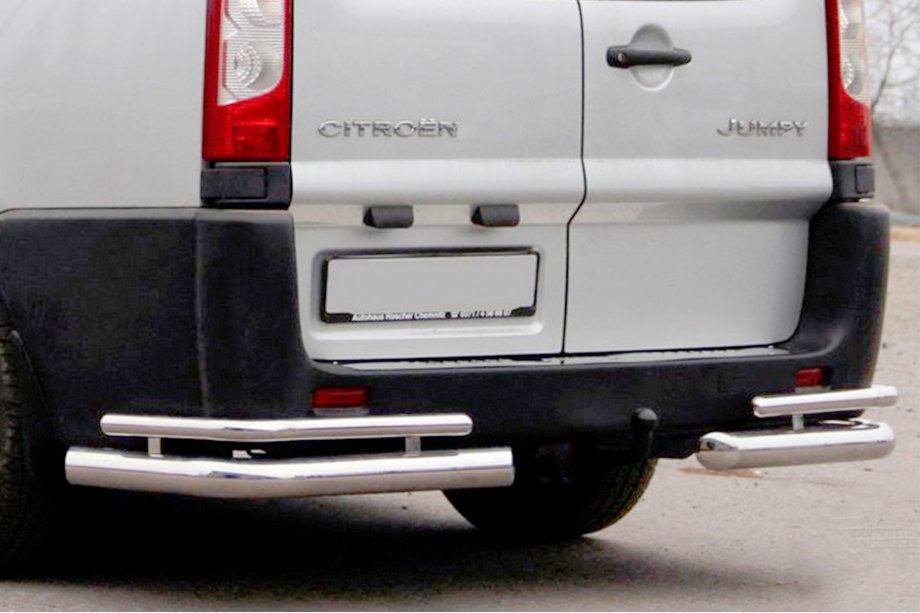 Fiat Scudo 2007-2015 гг. Задние углы AK003-Double (2 шт., нержавейка) Image