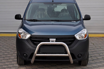 Renault Dokker 2013-2022 гг. Защита переднего бампера WT006 (нержавейка) фото 1