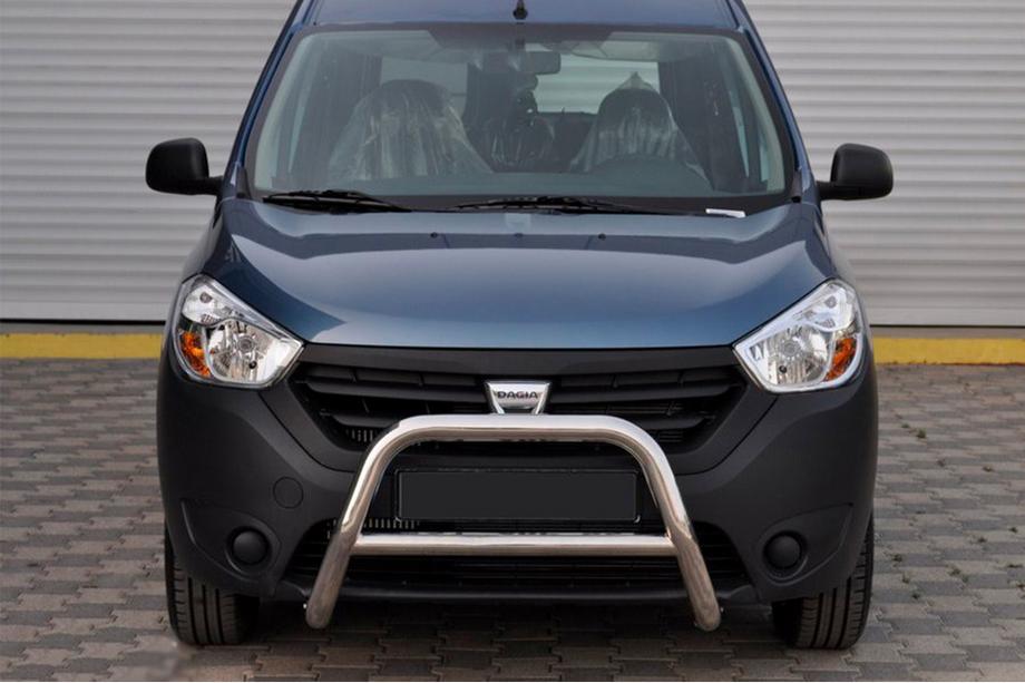 Renault Dokker 2013-2022 гг. Защита переднего бампера WT006 (нержавейка) Image