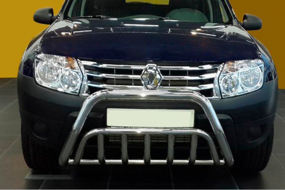 Dacia Duster 2008-2018 гг. Кенгурятник WT002 (Нержавейка) Фото 1