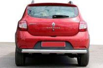Dacia Sandero 2013-2020 гг. Задняя дуга AK002 (нержавейка) фото 1