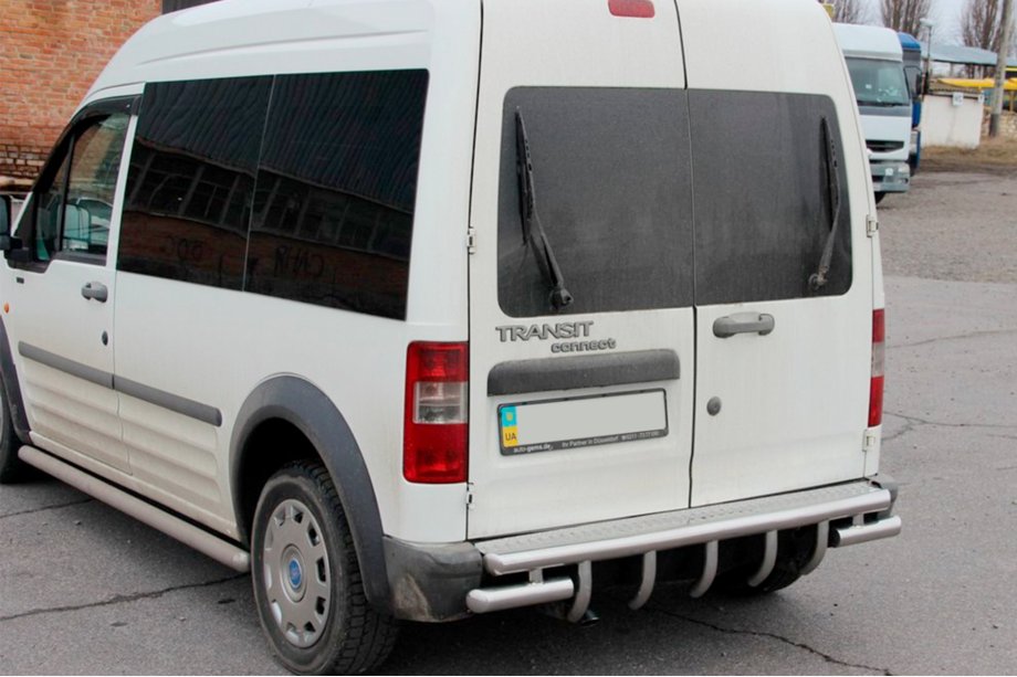 Ford Connect 2010-2013 гг. Задняя дуга AK-design (нержавейка) Image