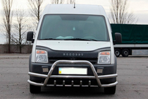 Ford Connect 2002–2006 гг. Кенгурятник с Двойными Дугами WT004-Plus (Нержавейка) фото 2