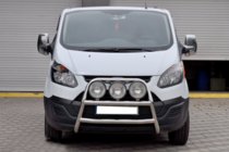 Ford Custom 2013-2022 гг. Защита переднего бампера WT022 (нержавейка) фото 1