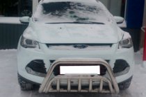 Ford Kuga/Escape 2013-2019 гг. Защита переднего бампера WT002 (нерж. сталь) фото 3