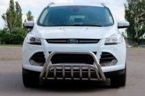 Ford Kuga/Escape 2013-2019 гг. Защита переднего бампера WT002 (нерж. сталь) фото 1