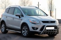 Ford Kuga 2008-2013 гг. Защита переднего бампера WT002 (нерж. сталь) фото 3