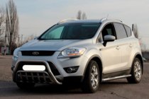 Ford Kuga 2008-2013 гг. Защита переднего бампера WT002 (нерж. сталь) фото 2