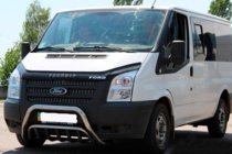 Ford Transit 2000–2014 гг. Защита переднего бампера WT002 (2006-2014, Нержавейка) фото 3