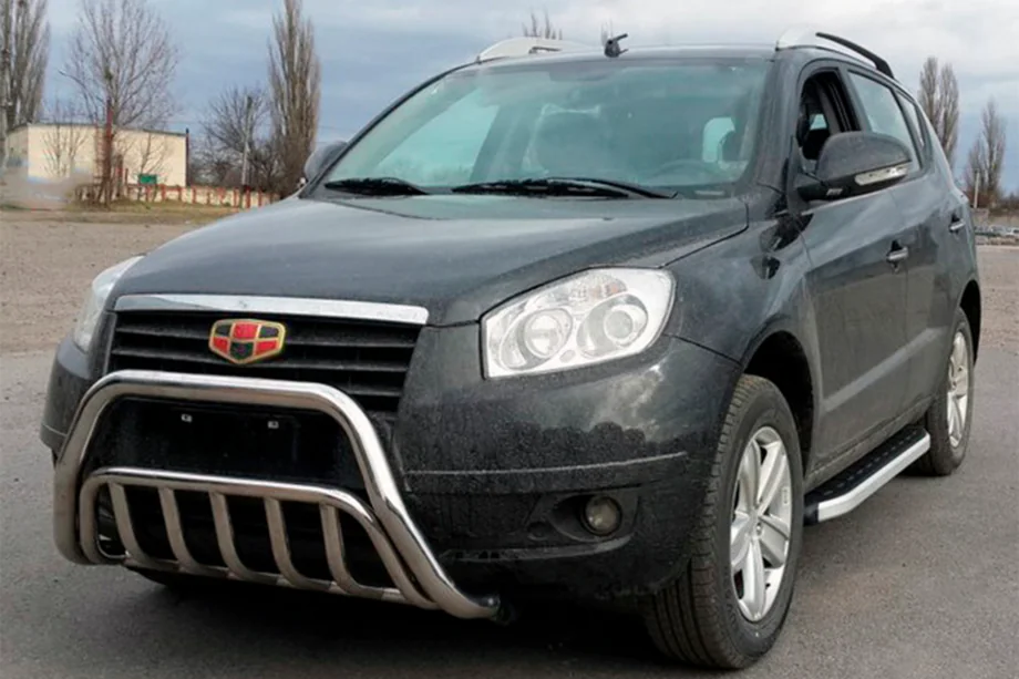 Geely Emgrand X7 2011- гг. Защита переднего бампера WT002 (нерж. сталь) Image