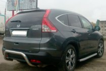 Honda CRV 2012-2016 гг. Задняя дуга AK007 (нерж сталь) фото 2