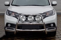 Honda CRV 2012-2016 гг. Передняя защита WT018 (нержавейка) фото 2