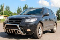 Hyundai Santa Fe 2 2006-2012 гг. Защита переднего бампера WT002 (нерж. сталь) фото 2