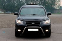 Hyundai Santa Fe 2 2006-2012 гг. Кенгурятник WT007 (нержавейка) фото 3