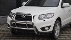 Hyundai Santa Fe 2 2006-2012 гг. Кенгурятник WT018 (нержавейка) фото 3