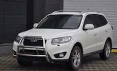 Hyundai Santa Fe 2 2006-2012 гг. Кенгурятник WT018 (нержавейка) фото 1