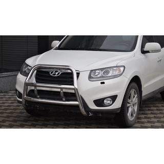 Кенгурятник WT018 (нержавейка) Hyundai Santa Fe 2 2006-2012 гг. фото 3