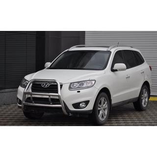 Кенгурятник WT018 (нержавейка) Hyundai Santa Fe 2 2006-2012 гг. фото 1