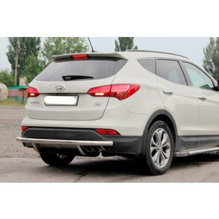 Задняя дуга AK002 (нерж. сталь) Hyundai Santa Fe 3 2012-2018 гг. фото 2