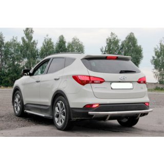Задняя дуга AK002 (нерж. сталь) Hyundai Santa Fe 3 2012-2018 гг. фото 3