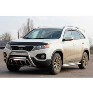 Кенгурятник WT002/2 (нержавейка) Kia Sorento II XM 2009-2014 гг. фото 1