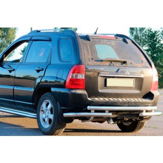 Задняя дуга AK007 (нержавейка) Kia Sportage 2004-2010 гг. фото 1