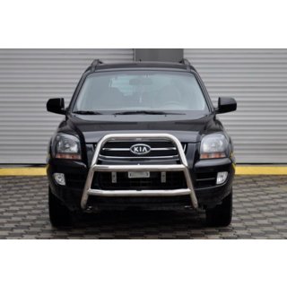 Кенгурятник WT018 (нержавейка) Kia Sportage 2004-2010 гг. фото 2