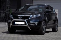 Kia Sportage 2010-2015 гг. Защита переднего бампера WT006 (нержавейка) фото 3