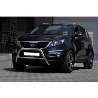 Защита переднего бампера WT006 (нержавейка) Kia Sportage 2010-2015 гг. фото 3