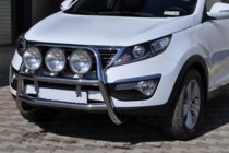 Kia Sportage 2010-2015 гг. Кенгурятник WT018 (нержавейка) фото 1