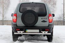 Chevrolet Niva 1998-2020 гг. Задняя дуга AK015 (нержавейка) фото 2